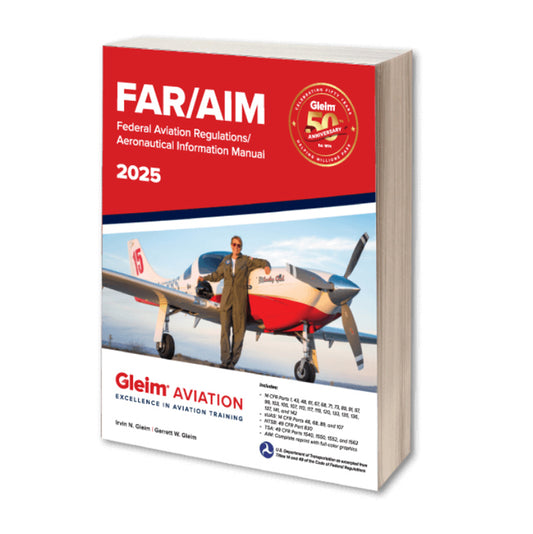 Gleim FAR/AIM 2025 Edition Book Cover – FAA Regulations and AIM