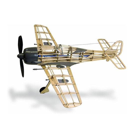 Completed Guillow Focke-Wulf FW-190 WWII fighter model with 16½-inch wingspan