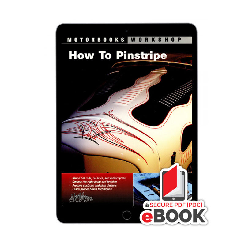 How to Pinstripe Secure eBook with step-by-step color photography and pinstriping instruction