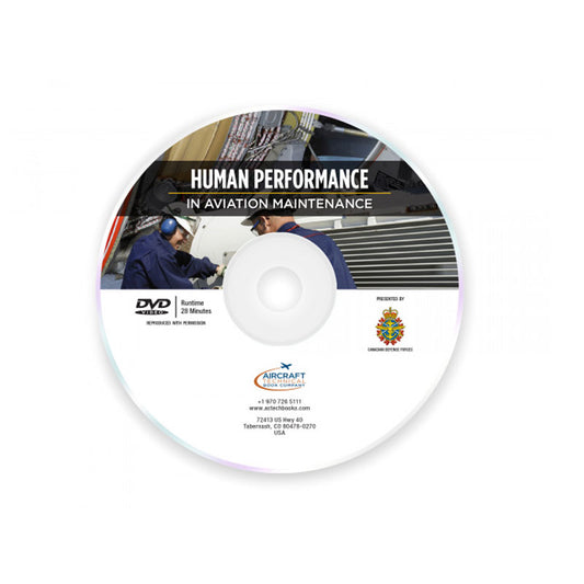 Human Performance in Aviation Maintenance DVD covering maintenance errors, human factors, and aviation maintenance safety awareness