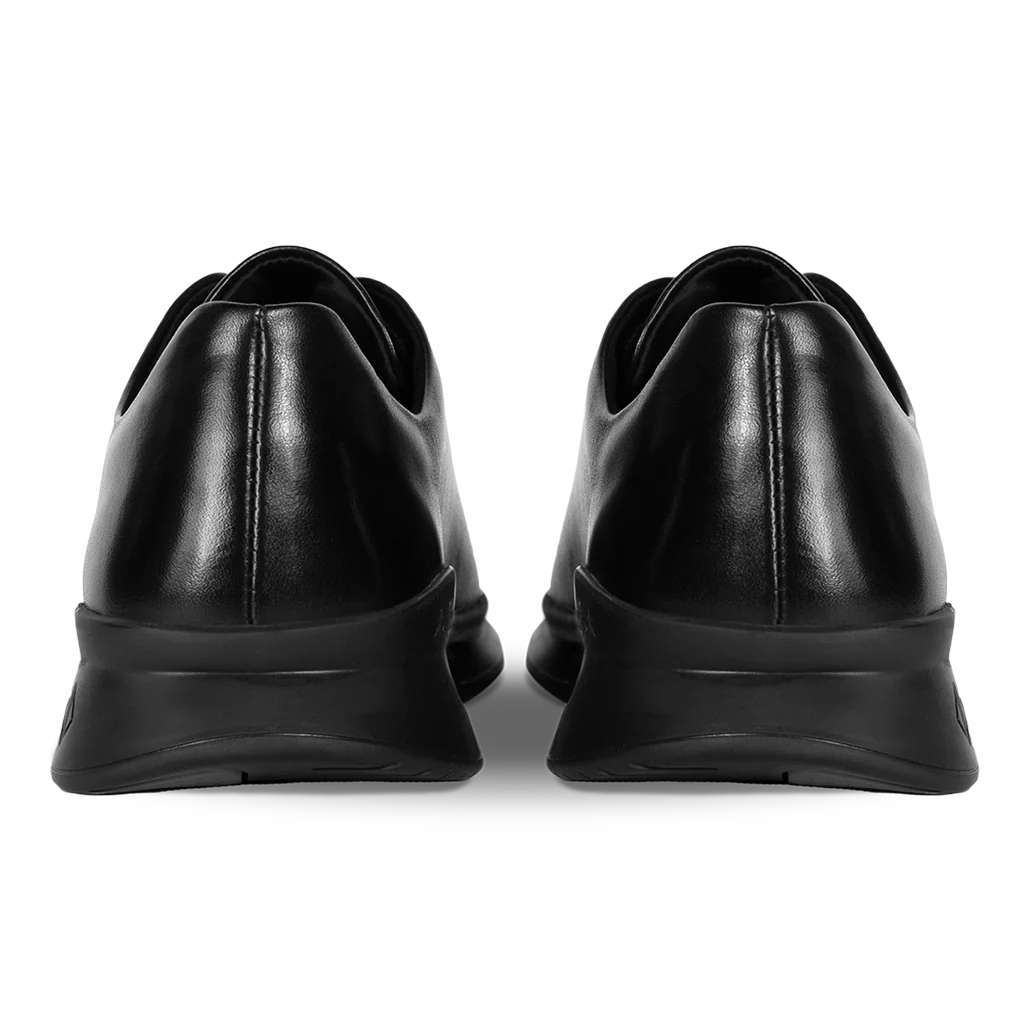 Amberjack Whole Cut Hybrid Obsidian black pilot oxford, left side view, single-piece whole-cut leather | Back