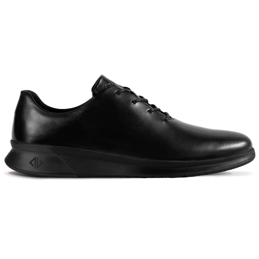 Amberjack Whole Cut Hybrid Obsidian black pilot oxford, left side view, single-piece whole-cut leather | Left