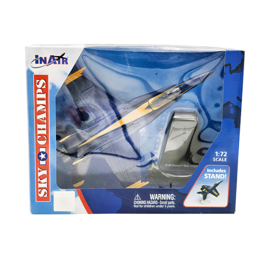 WowToyz Sky Champs F/A-18 Hornet Blue Angels – Front View in Packaging