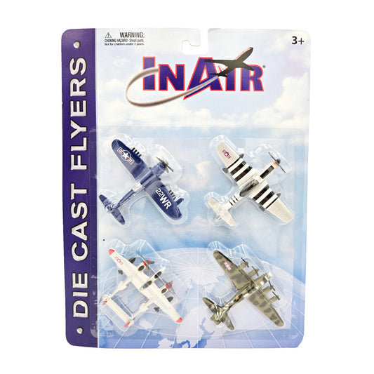 WowToyz In Air WWII Warbirds 4-Piece Set – Front View in Packaging