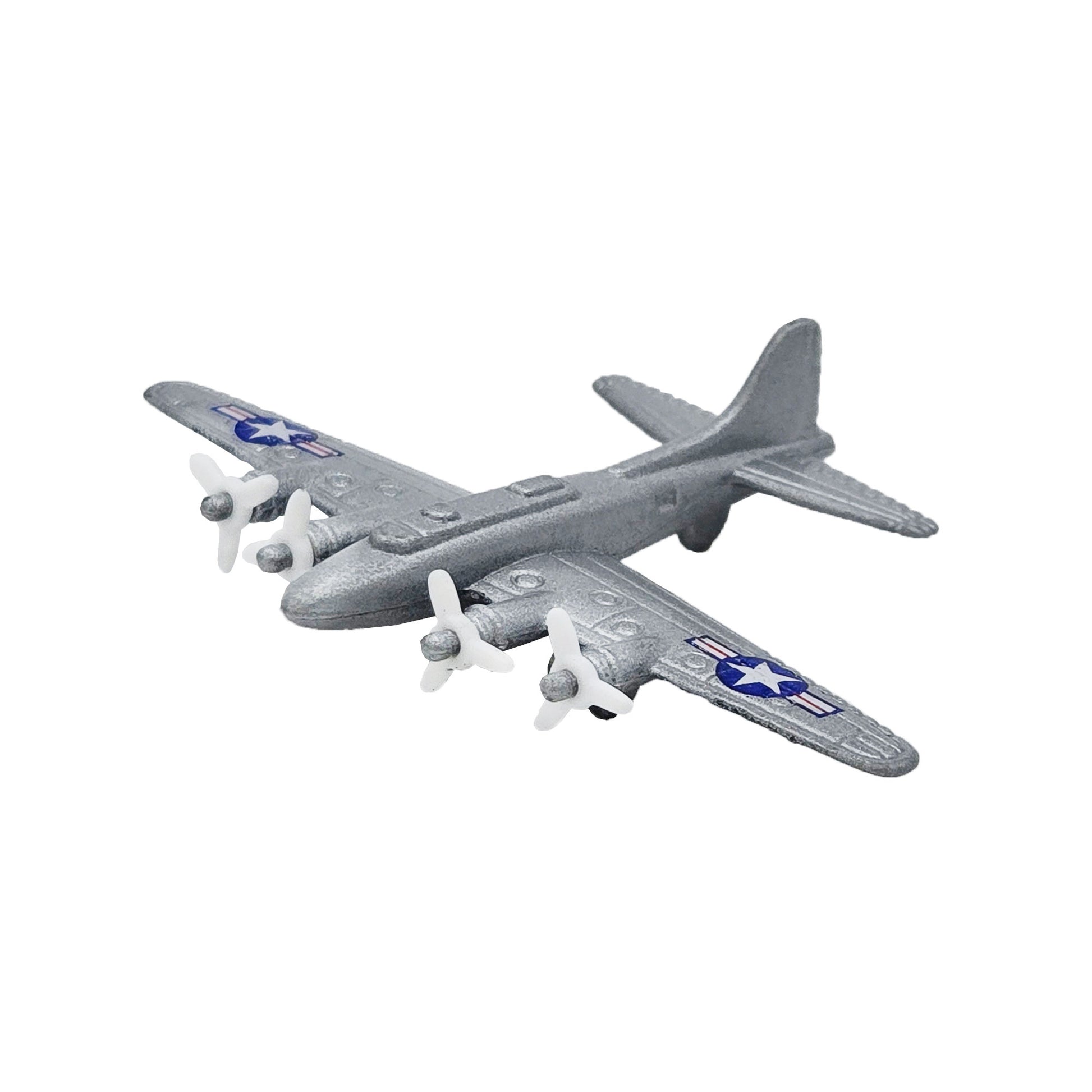 WowToyz Classic Mini Props B-17 Flying Fortress Silver – Angled Right View