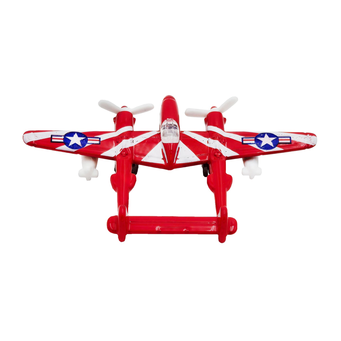 WowToyz P-38 Lightning Red – Rear Aircraft View