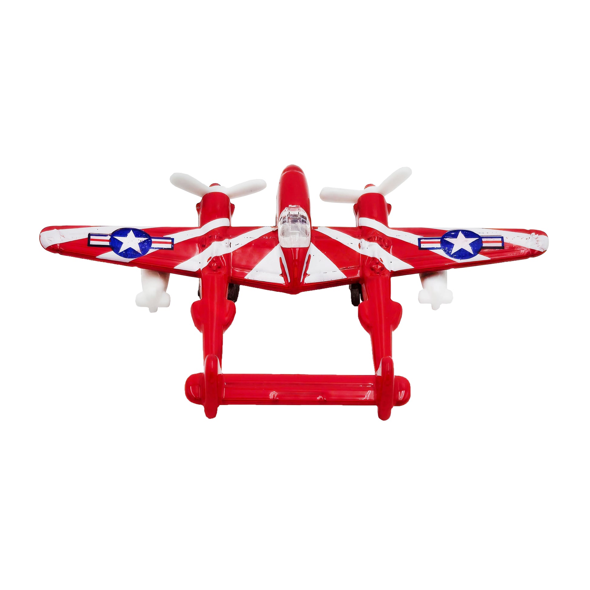 WowToyz P-38 Lightning Red – Rear Aircraft View