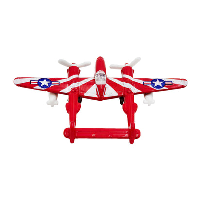 WowToyz P-38 Lightning Red – Rear Aircraft View