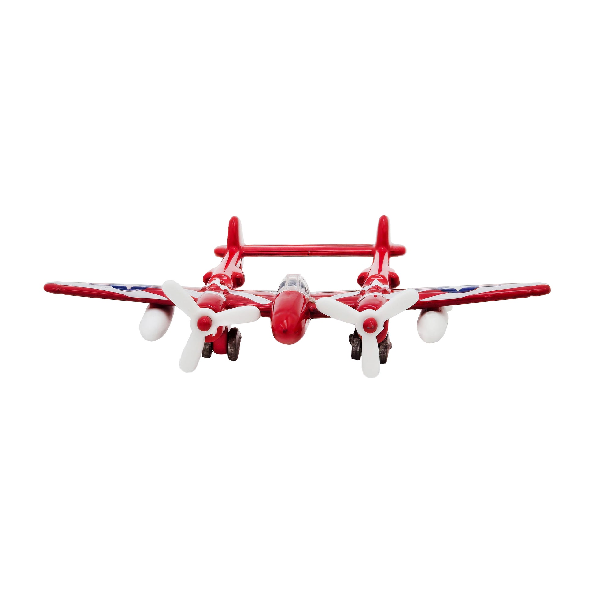 WowToyz P-38 Lightning Red – Nose Front View