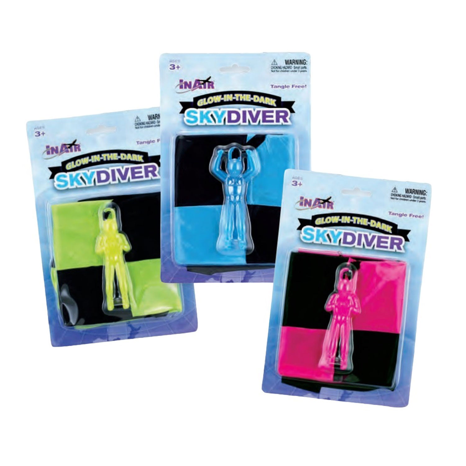 WowToyz® - In Air® Glow-in-the-Dark Skydiver with Parachute, packed