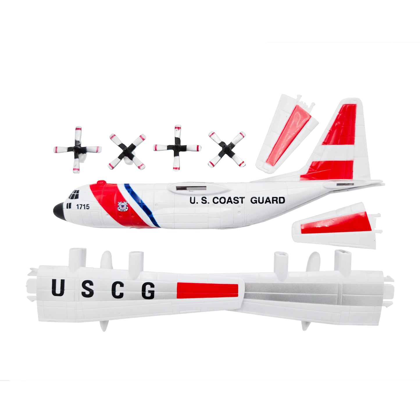 C-130 Hercules U.S. Coast Guard 1:130 Scale Model – Fully Assembled Display by WowToyz