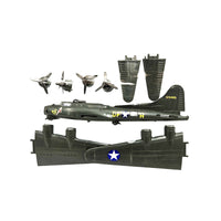 WowToyz E-Z Build B-17 Flying Fortress Green Model – Unboxed Parts and Components