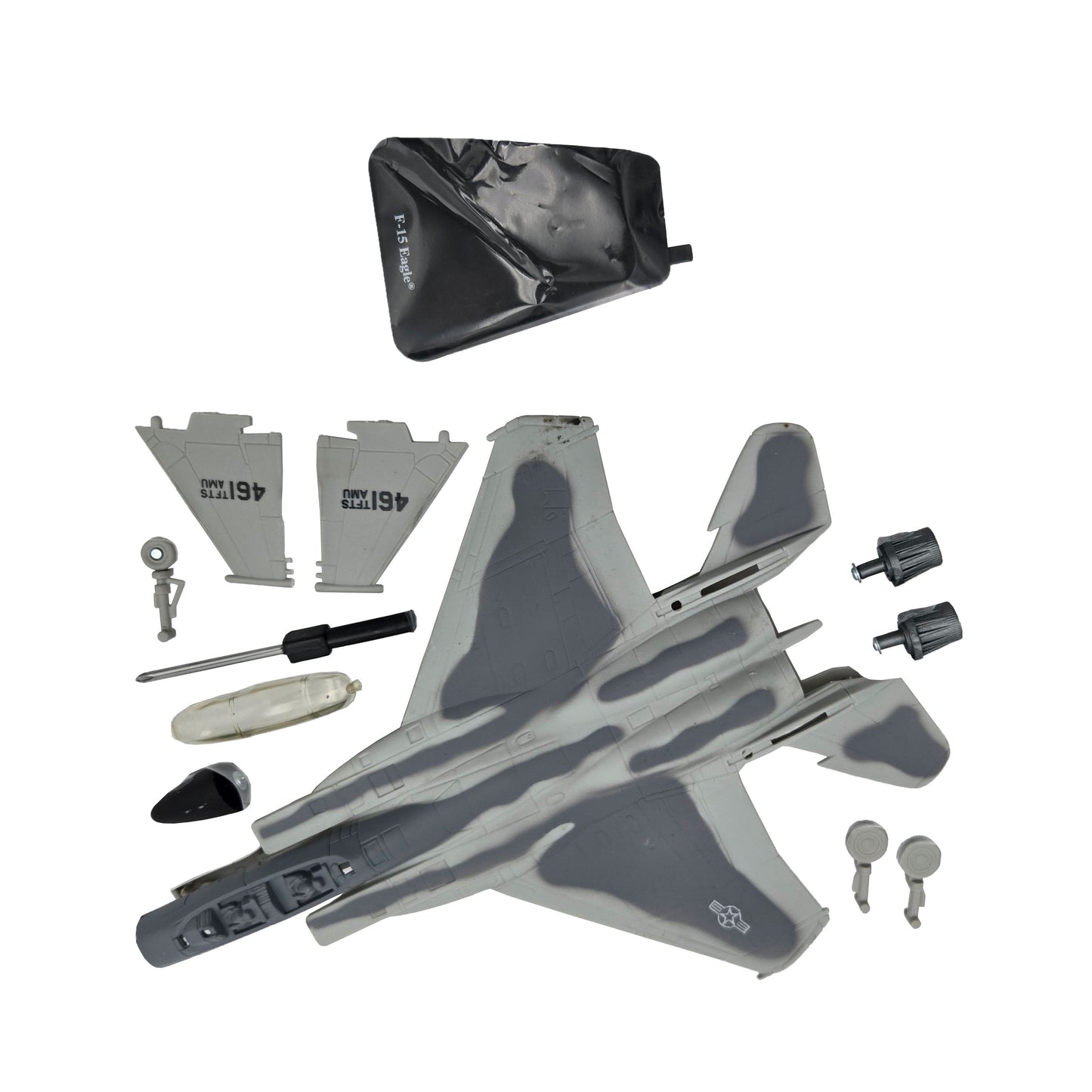 WowToyz® E-Z Build™ F-15 Eagle® 1:72 scale model out of box - realistic fighter jet model for display and play