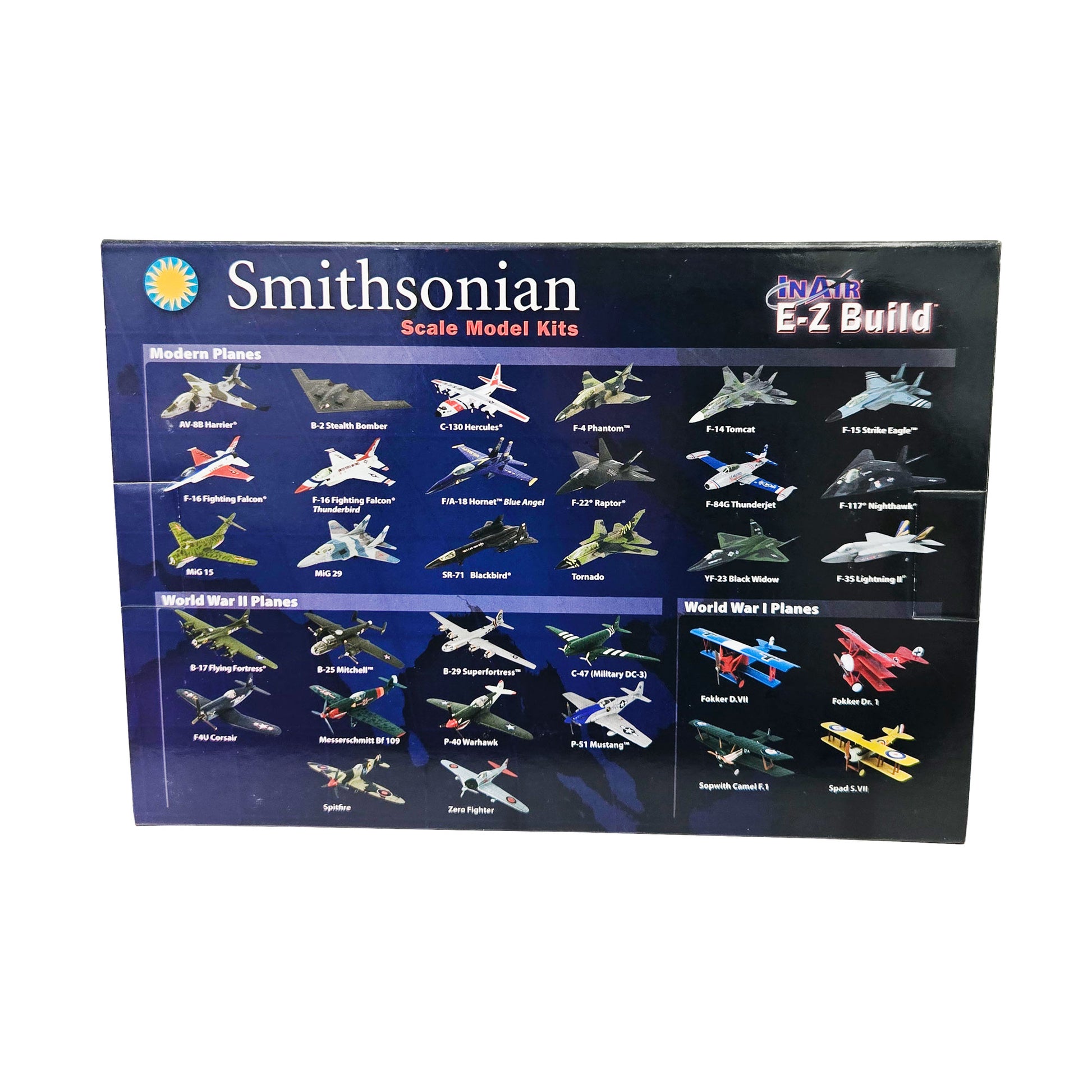 WowToyz E-Z Build F4U Corsair Model – Back View with Product Information and Assembly Guide