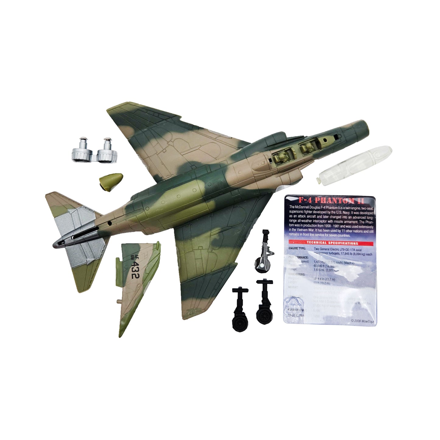 WowToyz E-Z Build F-4 Phantom Model – Unboxed Parts and Assembly Components
