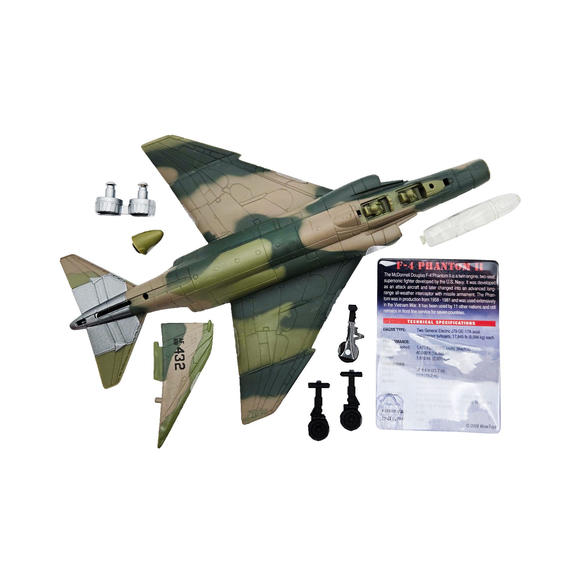 WowToyz E-Z Build F-4 Phantom Model – Unboxed Parts and Assembly Components