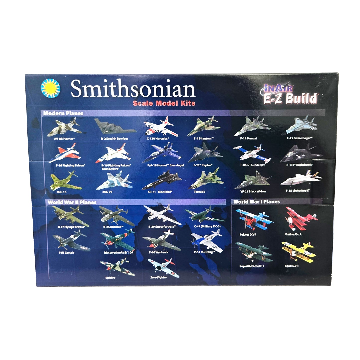 WowToyz Smithsonian E-Z Build P-40 Warhawk Model Kit – Back View with Assembly Instructions