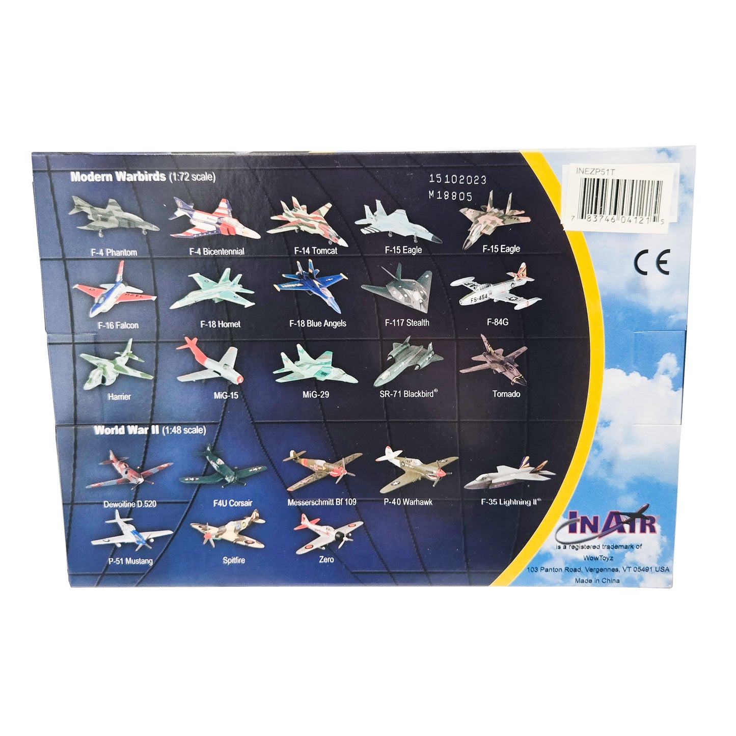 WowToyz E-Z Build P-51 Mustang Tuskegee Airmen Model Kit – Back View with Historical Details and Instructions