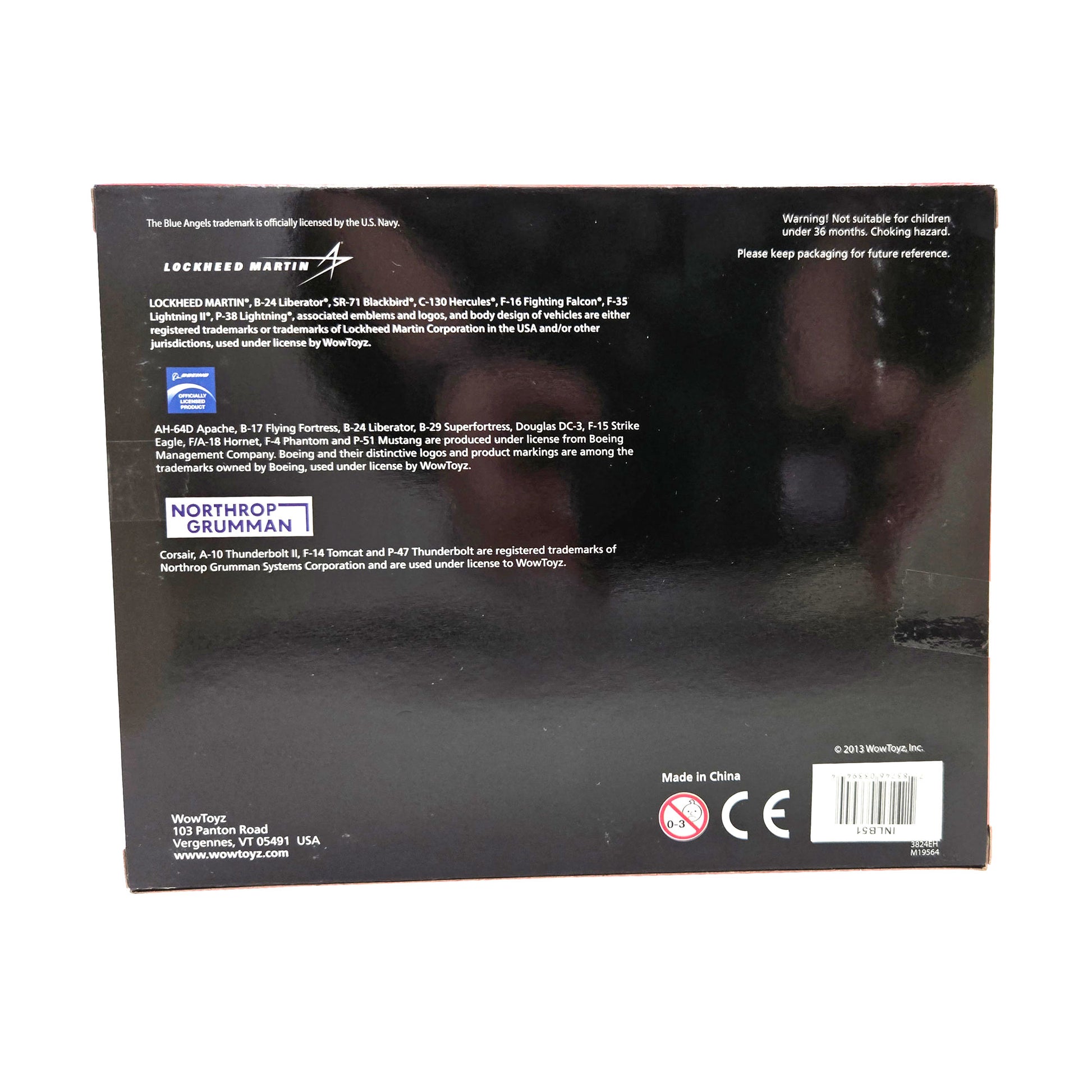WowToyz In Air Legends of Flight P-51 Mustang Tuskegee Airmen – Back Packaging with Details