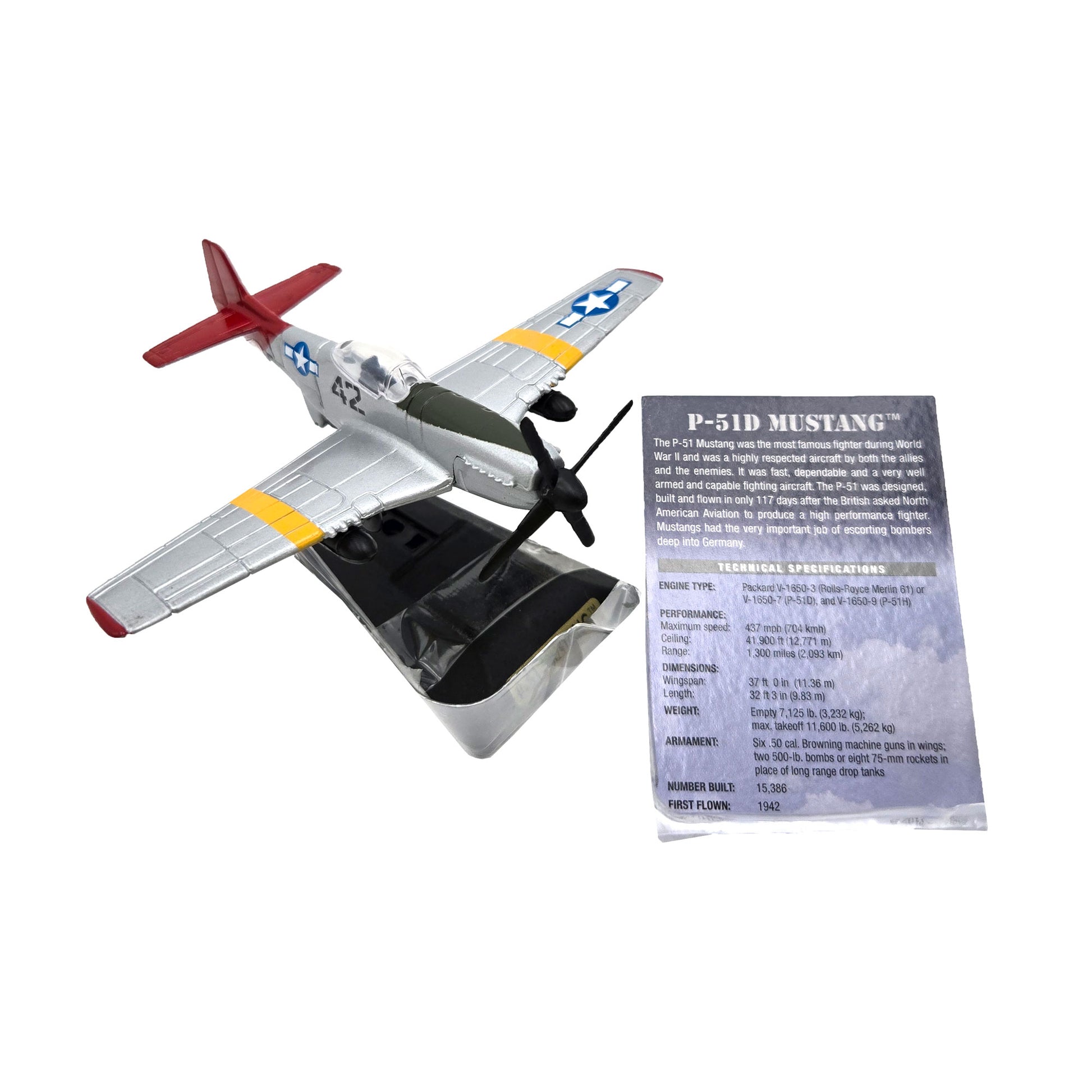 WowToyz In Air Legends of Flight P-51 Mustang Tuskegee Airmen – Unboxed Model