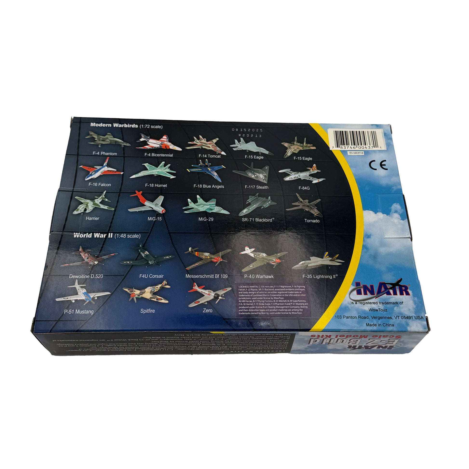 WowToyz - E-Z Build™ F-16 Fighting Falcon® Thunderbirds Aircraft Model, boxed, back