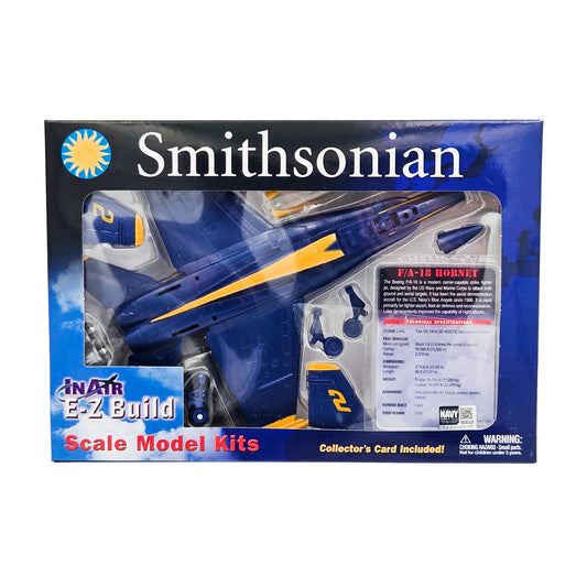 WowToyz Smithsonian E-Z Build F/A-18 Hornet Blue Angels Model – Front Packaging