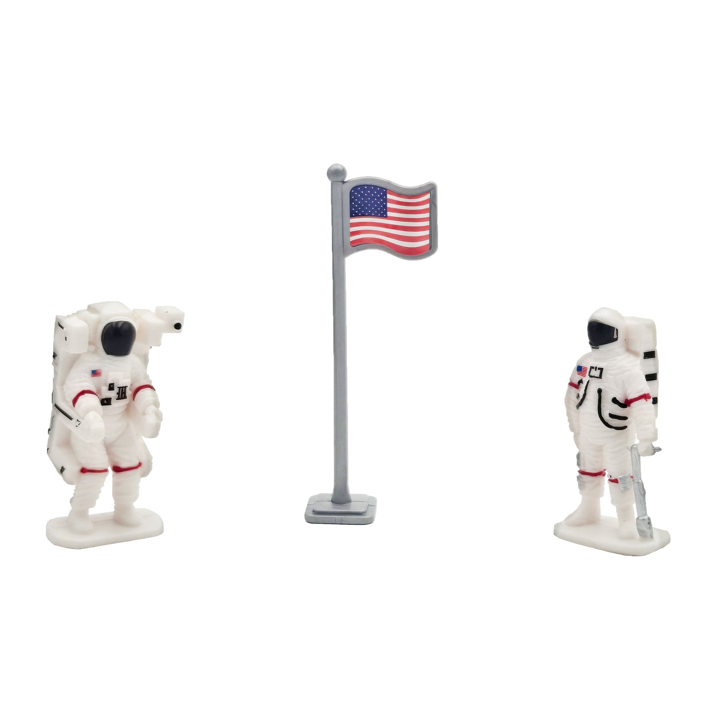 WowToyz Space Shuttle Launch Center Playset, astronauts, and American flag
