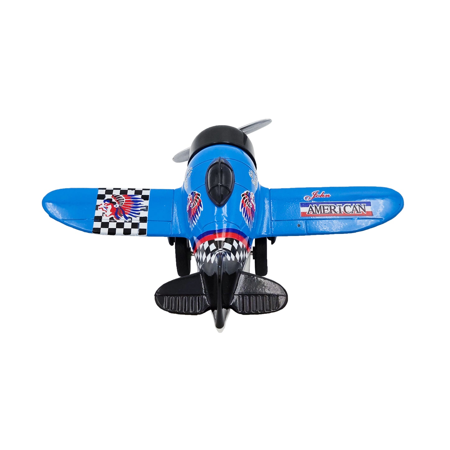WowToyz Classic Wing Airplane – Rear View of Blue Plane