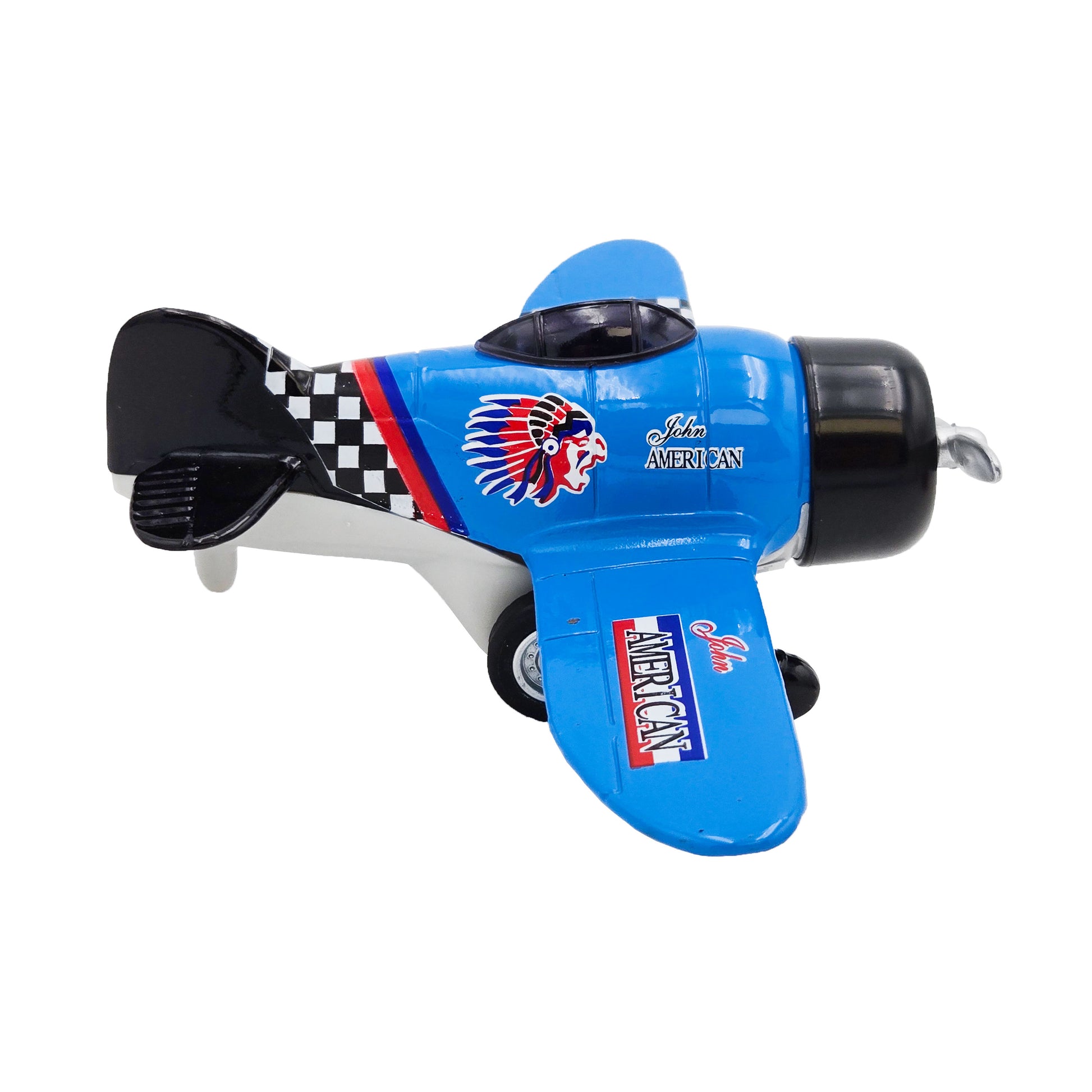 WowToyz Classic Wing Airplane – Right Side View of Blue Plane