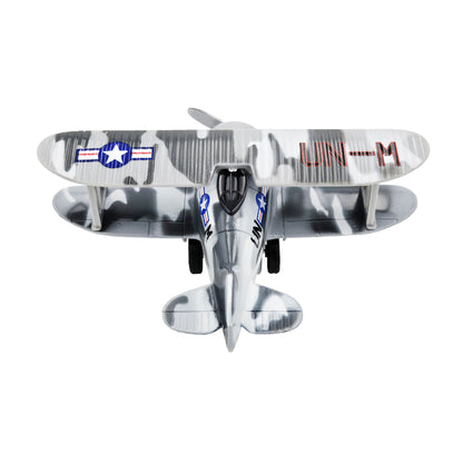 WowToyz Classic Wing Airplane – Rear View of Gray Plane