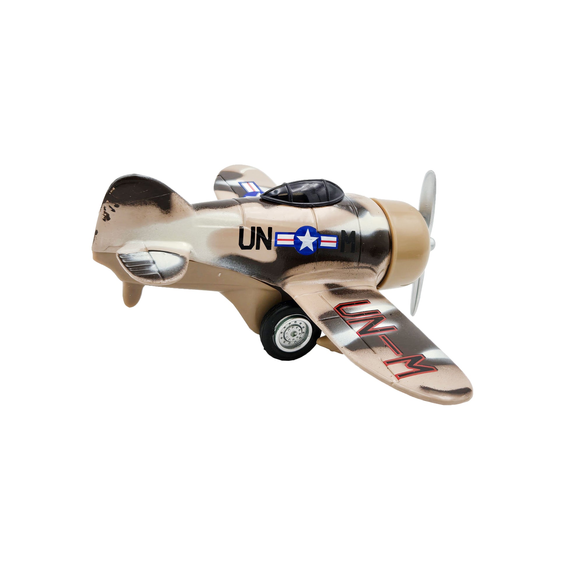 WowToyz Classic Wing Airplane – Right Side View of Tan Plane