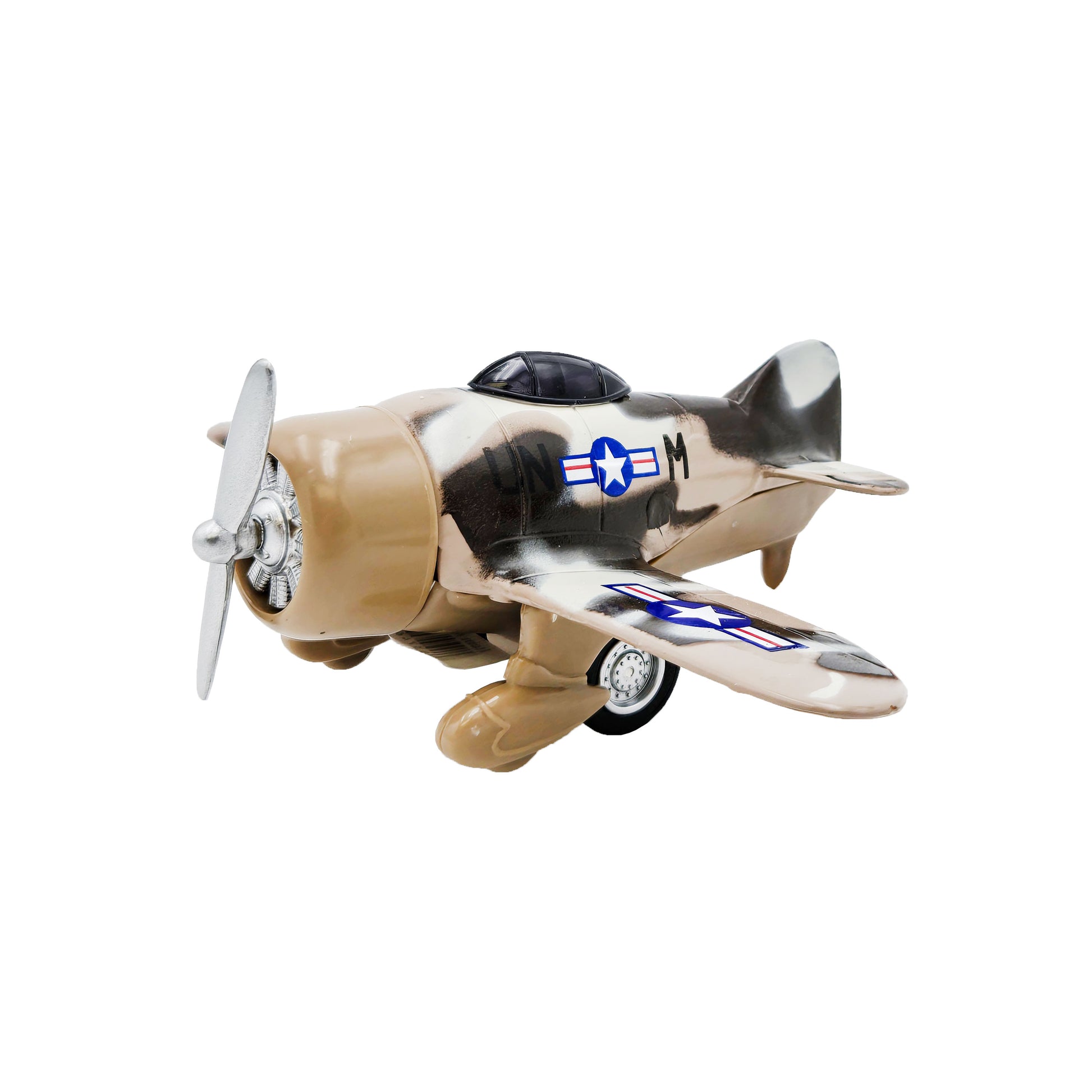 WowToyz Classic Wing Airplane – Left Side View of Tan Plane