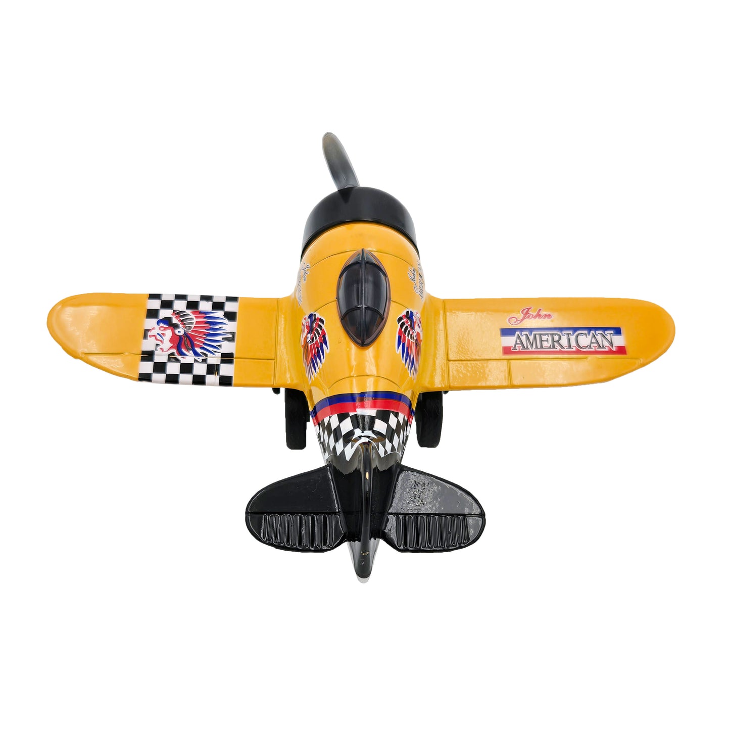 WowToyz Classic Wing Airplane – Rear View of Yellow Plane