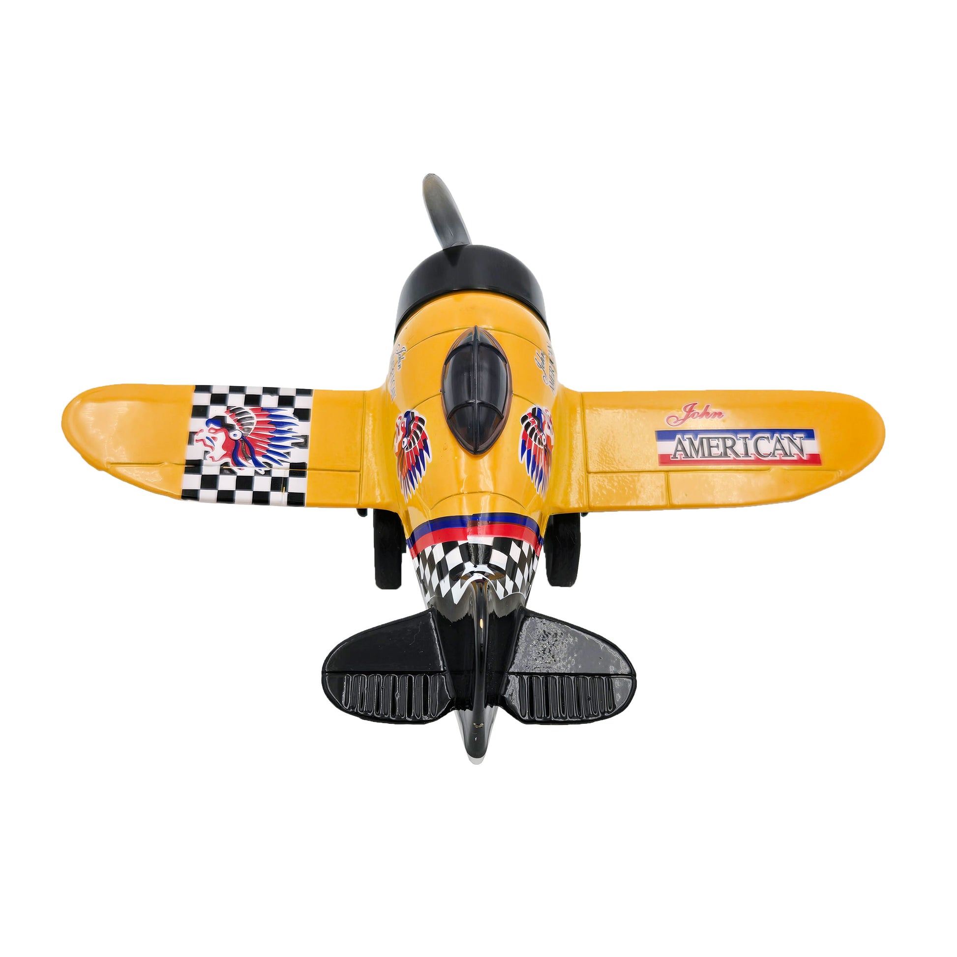 WowToyz Classic Wing Airplane – Rear View of Yellow Plane
