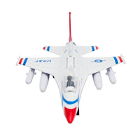 WowToyz F-16 Thunderbirds Pullback Jet – Front View Showing Nose and Cockpit