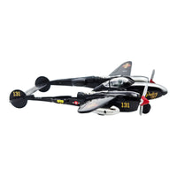 WowToyz P-38 Lightning Pullback – Black Plane Front Right Angled View