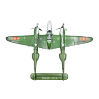 WowToyz P-38 Lightning Pullback – Green Plane Rear Top View