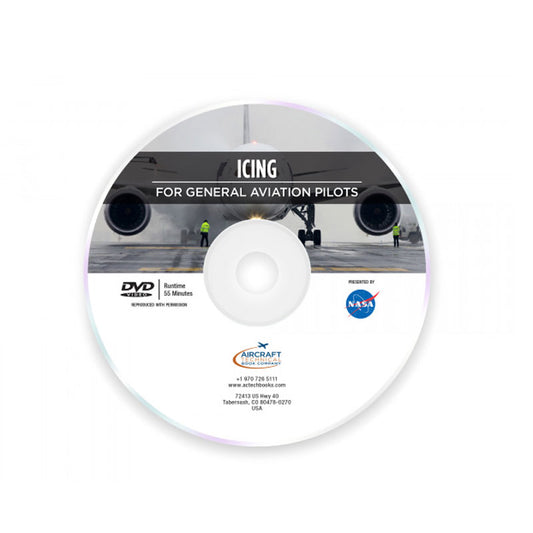 Icing For General Aviation Pilots DVD covering aircraft icing awareness, detection, and escape procedures during flight