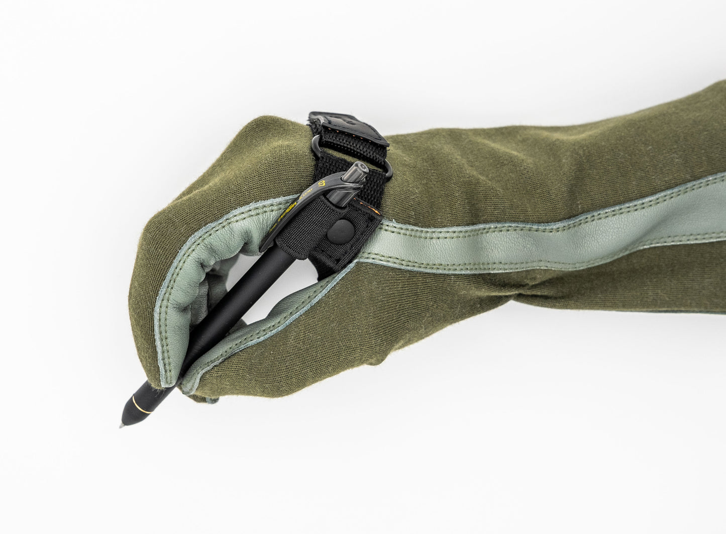 FlyBoys Deluxe pilot pen holder loop worn on flight glove for quick access writing