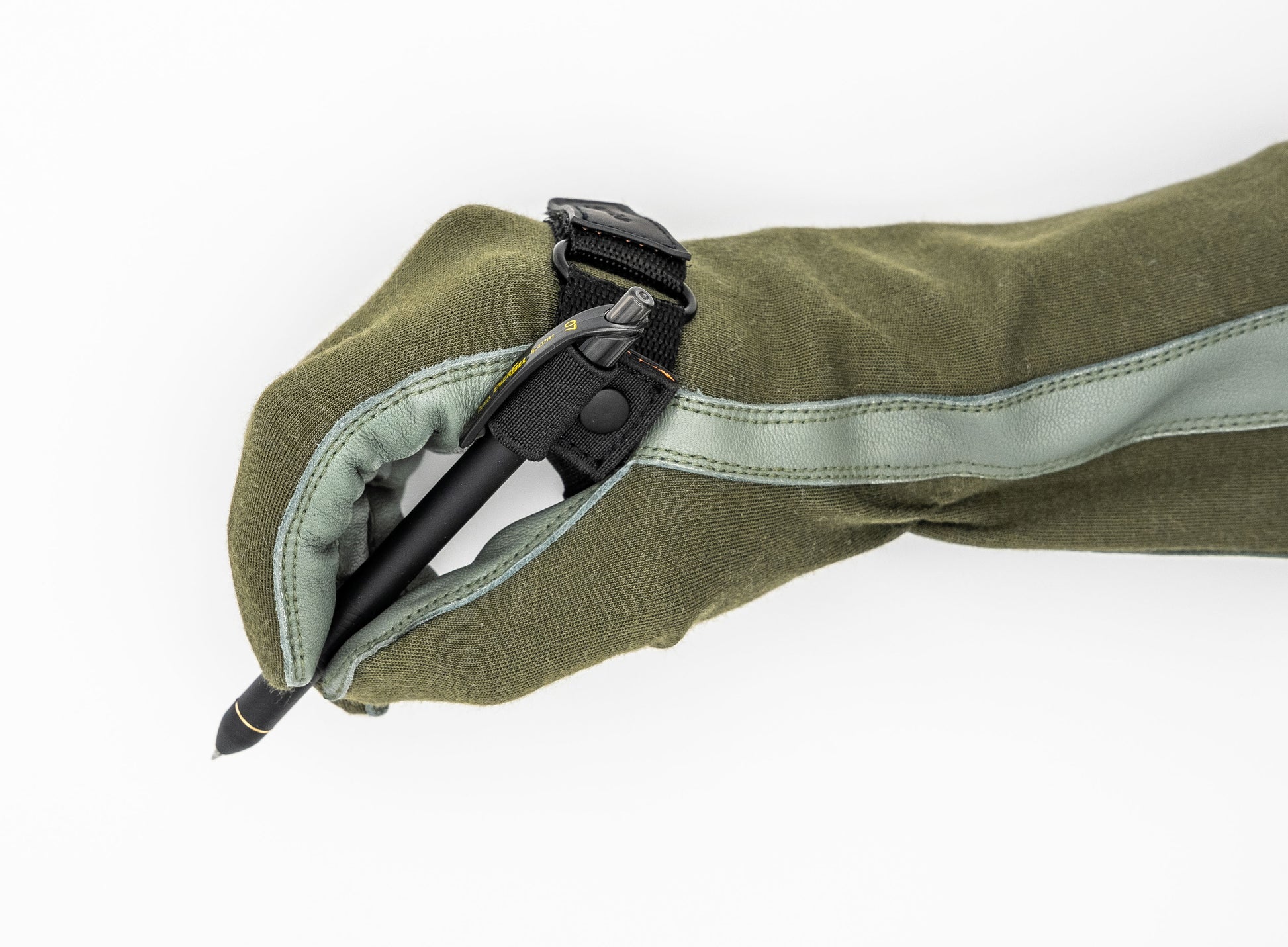 FlyBoys Deluxe pilot pen holder loop worn on flight glove for quick access writing