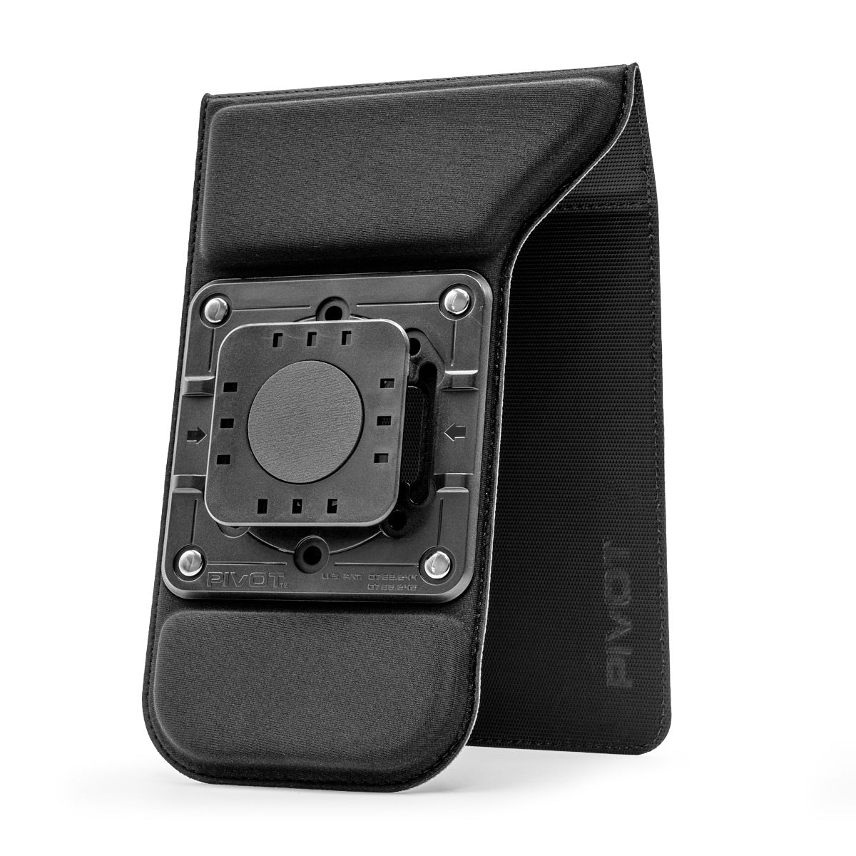 Rear view of PIVOT Low Profile Kneeboard Adapter with rotating mounting plate