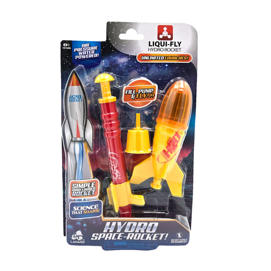 WowToyz® Hydro Space Rocket Set front view - water-powered rocket toy for outdoor fun and STEM learning
