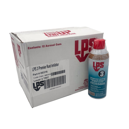 LPS 3 Premier Rust Inhibitor Aerosol – 11oz Can with Case of 12 Spray Cans (Part #00316)