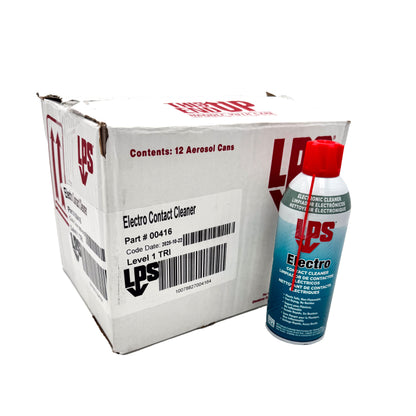 Case pack of 12 LPS Electro Contact Cleaner 14oz cans