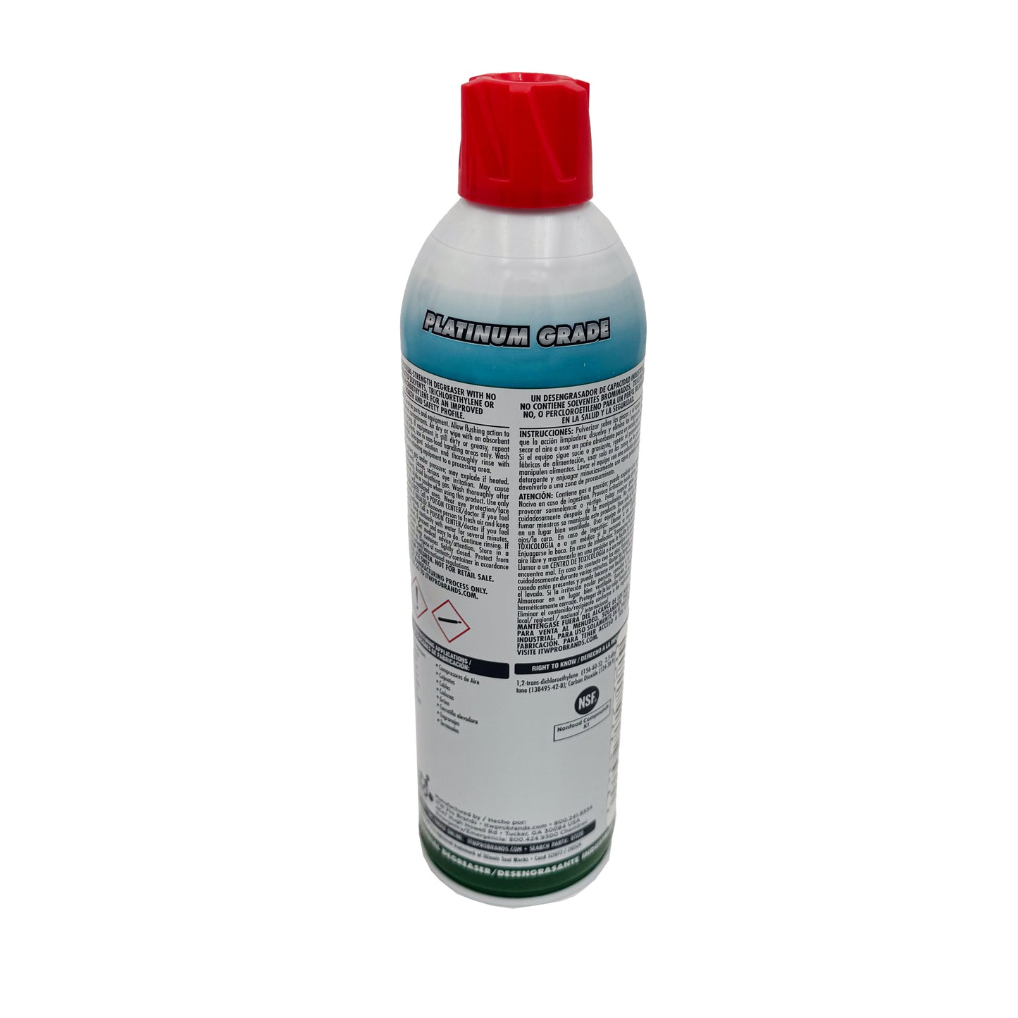 Side view of LPS® Instant Super Degreaser 2.0 showing safety labeling