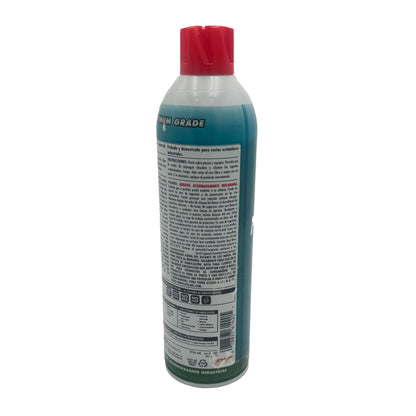 Aerosol can with a red cap on a white background