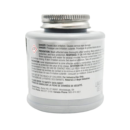 Loctite LB 8150 Silver Grade Anti-Seize side label with DANGER warning and hazard pictograms for skin and eye irritation.