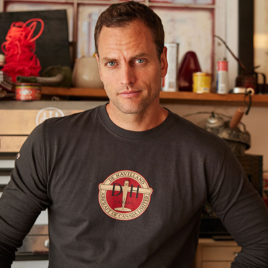 Red Canoe - Men's De Havilland Long Sleeve T-shirt, Lifestyle Front