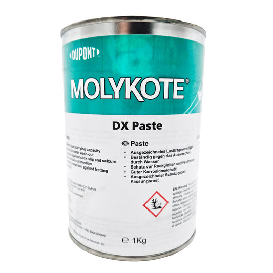MOLYKOTE® DX Paste 2 lb can front view - high-performance grease-paste for heavy loads and industrial applications