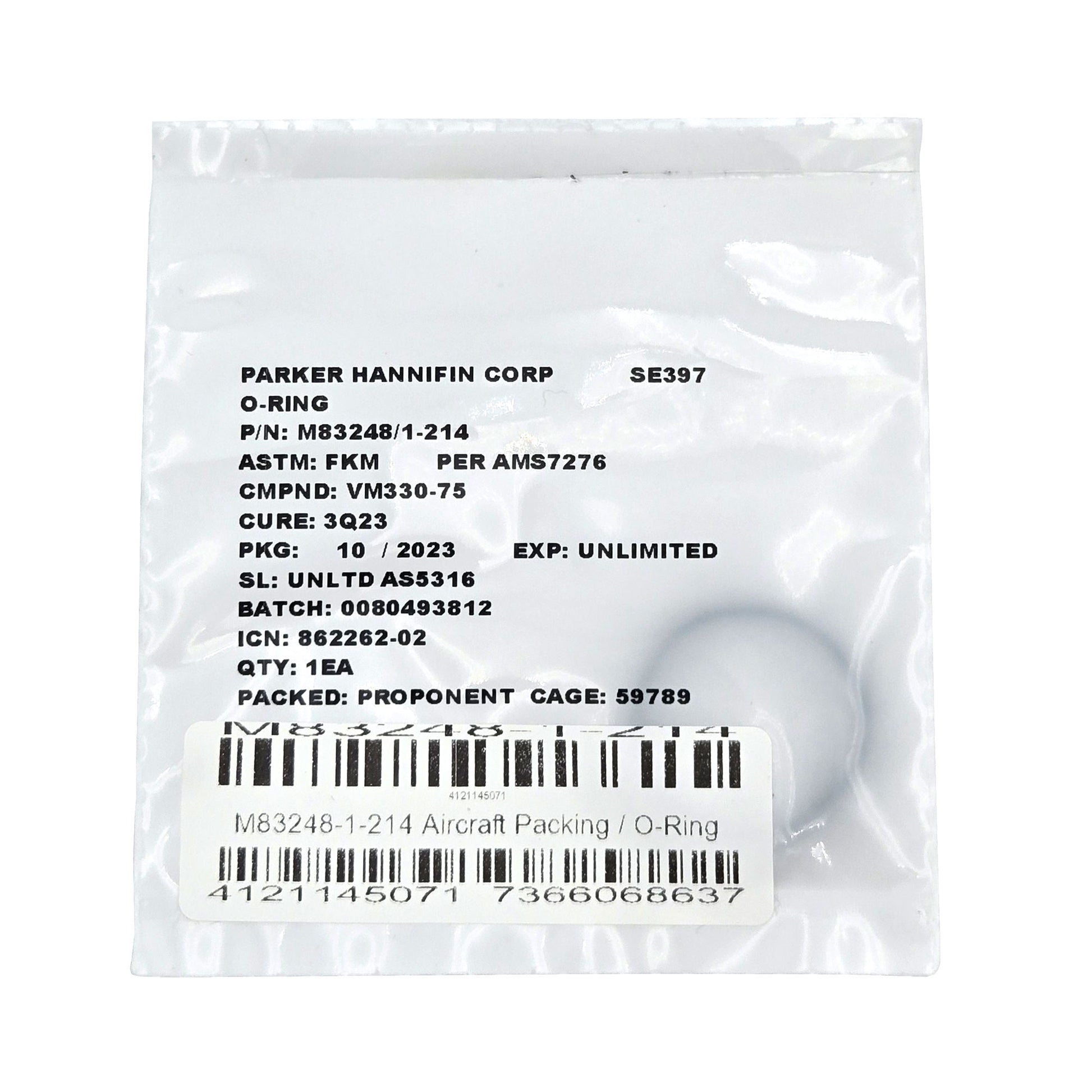 M83248-1-214 Aircraft Packing O-Ring – Sealed in Original Packaging